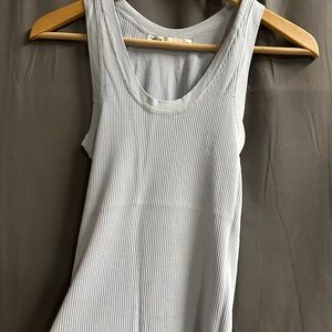 Zara Light blue Ribbed Tank Top